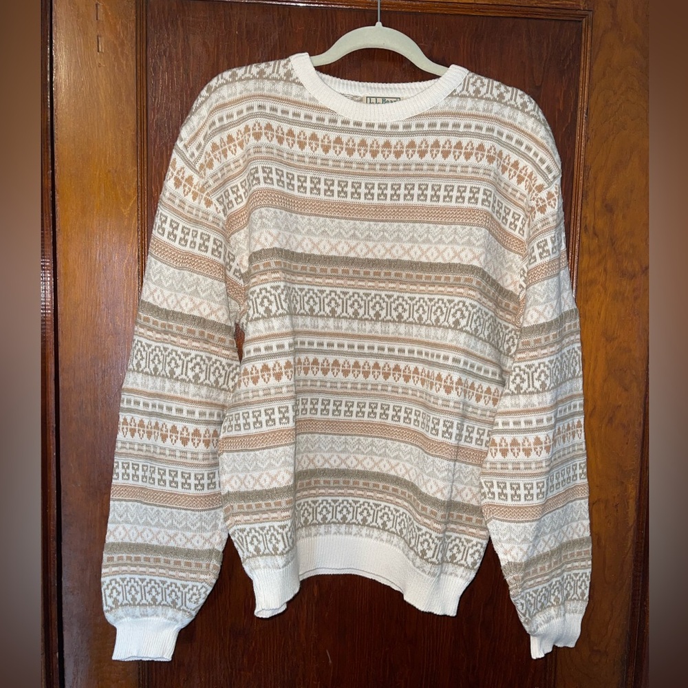 EUC Vintage Men’s LL Bean striped pattern sweater